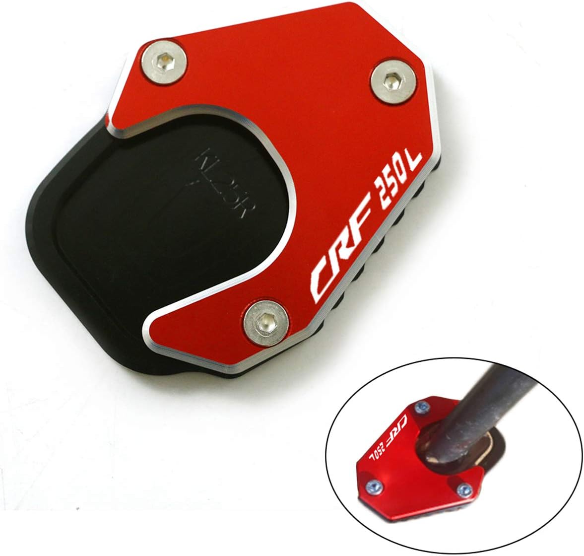 HunterBike For CRF250 Kickstand Extension Pad, Motorcycle CNC Aluminum Foot Side