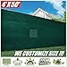 ColourTree 4' x 50' Green Fence Privacy Screen Windscreen, Commercial Grade 170 GSM Heavy Duty We Make Custom Size