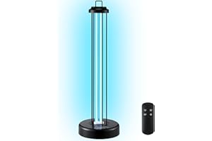 Qualirey 100W UV Light Sanitizer with Ozone Purifier for Room, UV Lamp with 3 Gear Timer Remote Control, Home Disinfection Device for Large Space, Disinfection Faster and More Thoroughly