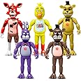 LASAMA Action Figures Set, 5 Pcs Game Figures Toys with Light, Movable Toys Dolls with Light, Collectible Gifts and Cake Toppers