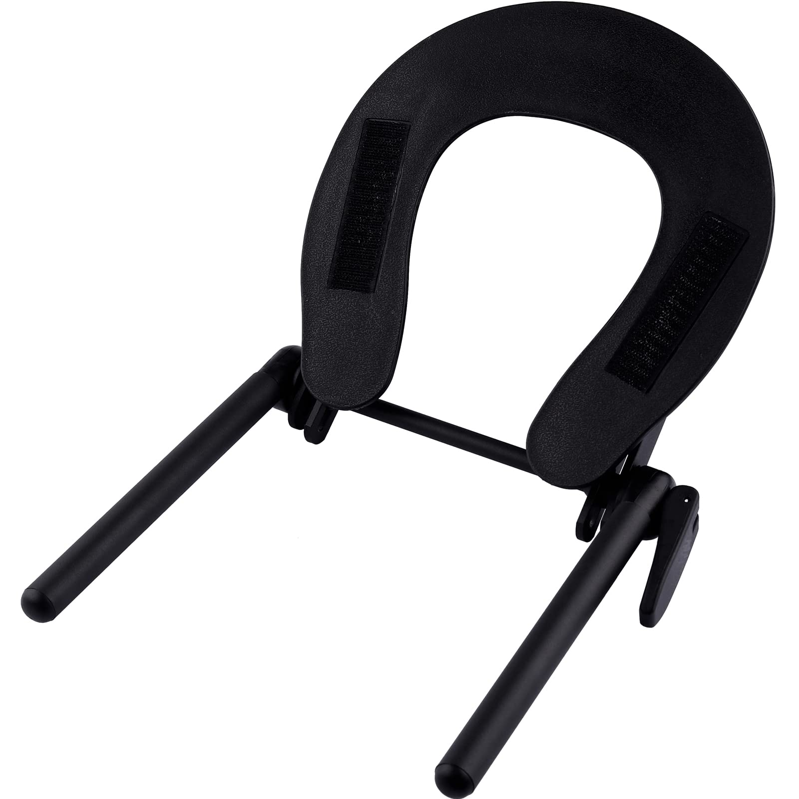 EBANKU Aluminum Face Space Holder, Universal Adjustable Headrest Bed Face Pillow, Massage Equipment Headrest Platform Head Support for Home Massage Kit (Black)