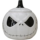Disney Nightmare Before Christmas Jack Figural Cookie Jar or Candy Jar | Cute Ceramic Housewarming Gifts For Men and Women An