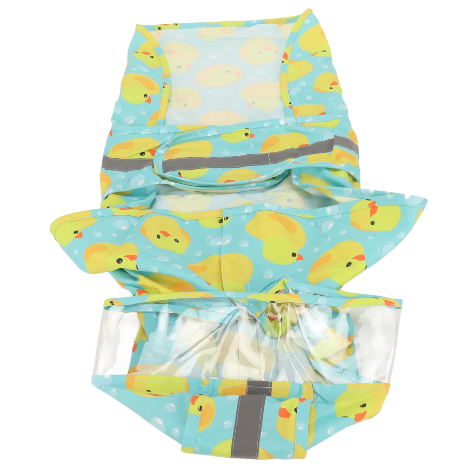 Naroote Dog Raincoat, Duck Print Waterproof Dog Raincoat Adjustable for Small Dogs (M)