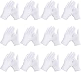 Zuimei 24Pcs White Cotton Gloves 12 Pairs Large Size Dry Skin Spa view 1