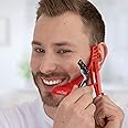 SIDECHEEK Three-dimensional Beard Shaping Tool, Shaving Template, Beard Shaper, Stencil & Guide | Beard Lineup Tool for a Symmetric Curved or Step Cut | Ideal for Sideburns, Jaw & Cheek Line