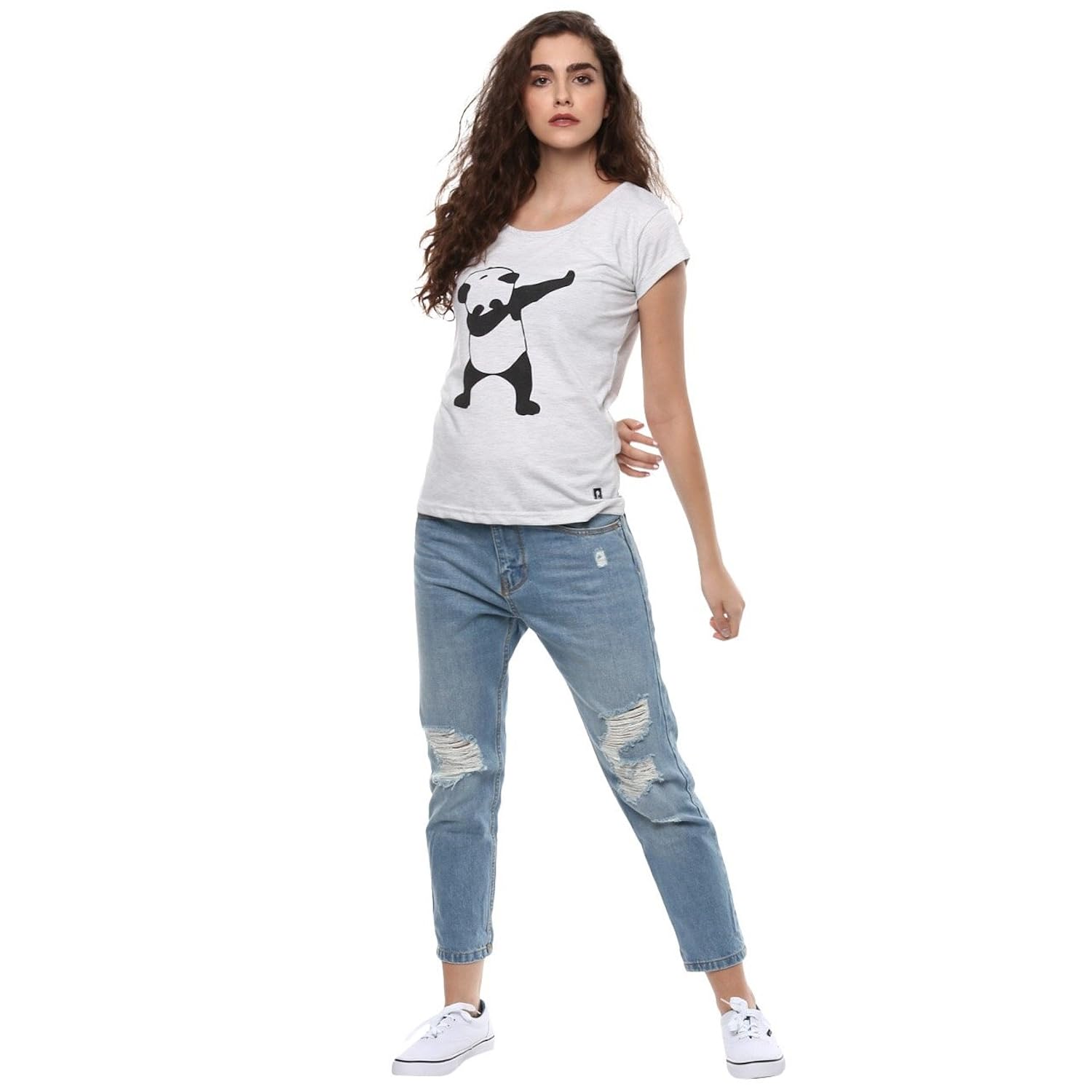 leotude women's cotton t-shirts ( 99_panda_grey_p, grey, xxl)