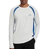 BASSDASH Men's UPF 50+ Wrinkle-Free Fishing Shirt Long Sleeve Casual Tee with Breathable Mesh for Hiking Running SR01M