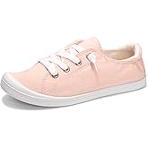 Womens Slip On Shoes, Comfort Canvas Sneakers with Low Top, Casual Fashion Shoes for Women Walking with Non Slip Rubber Outsole