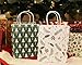 Christmas Gift Wrapping Bags with Handles, Festive Holiday Designs (10 x 4.25 In, 24 Pack)