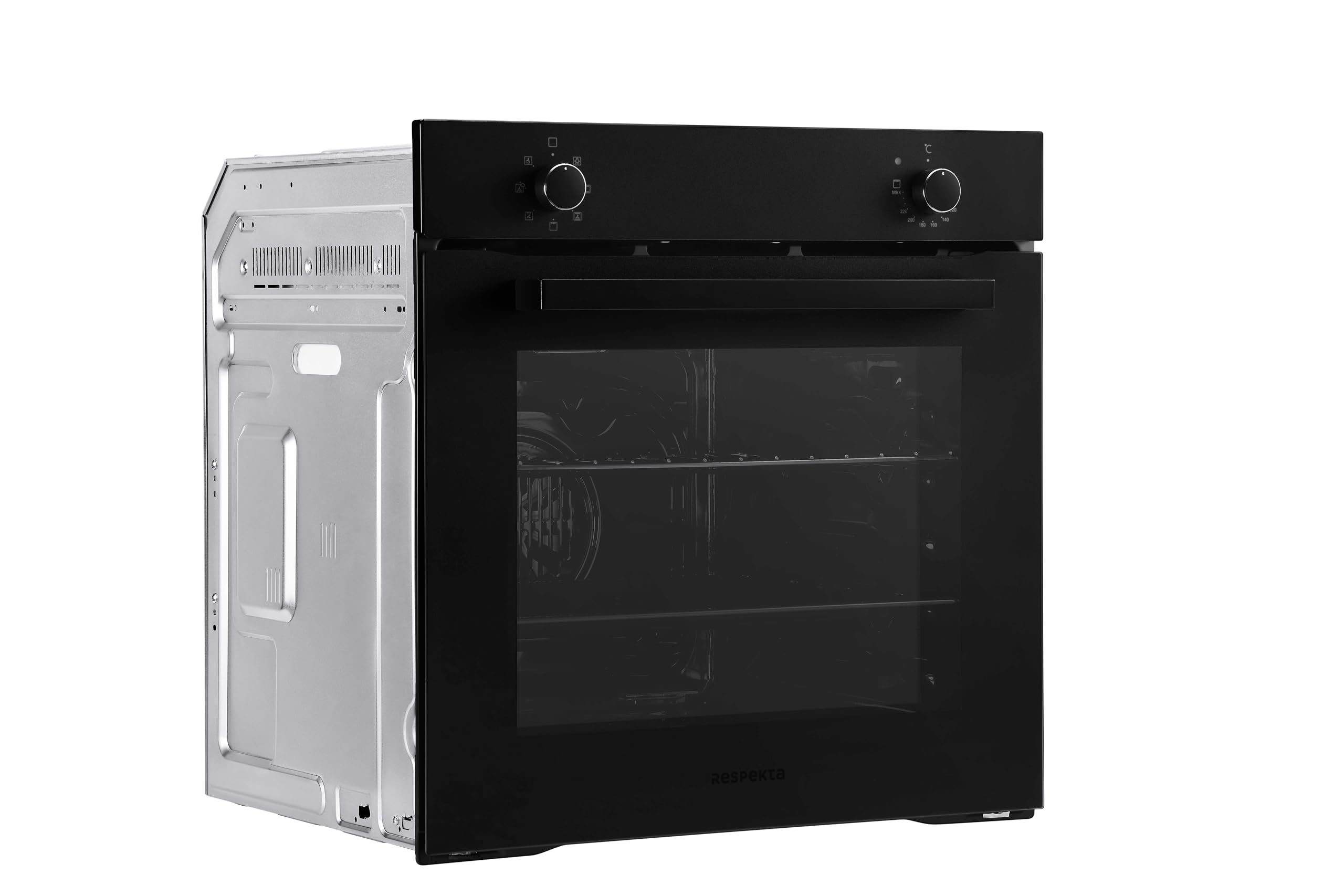 Respekta Einbaubackofen autark in matt-schwarzem Design AB121MS-26 / Energieeffizienzklasse A / 72 Liter / 7 Beheizungsarten/Auftaufunktion/Dampfunterstützte Garfunktion 8