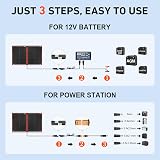 DOKIO 100W Foldable Monocrystalline Solar Panel Kit with 10A Controller view 3