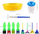 VEYLIN Kids Painting Set 25 Brushes Sponges Bowls Apron Toddler Art Kit view 6