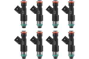 BLPEXTRM Fuel Injectors Set of 8 Compatible with Chevy 2007-2009 Avalanche Express Silverado Suburban 1500 GMC 2008-2009 Savana Yukon 5.3L V8 Replace 12594512 217-2436 FJ977 4Holes