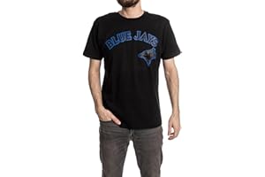 Bulletin MLB Toronto Blue Jays Men’s T-Shirt – Arch Wordmark & Bird Logo Short Sleeve Tee