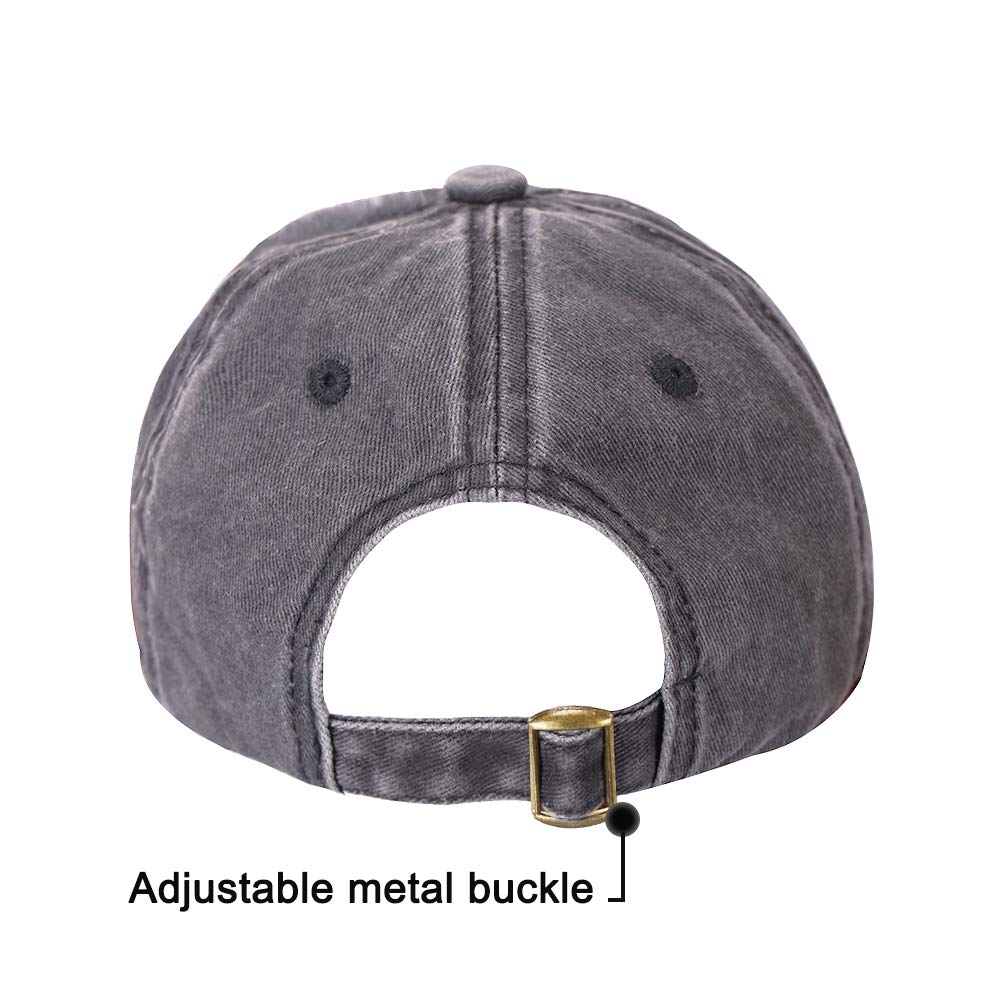 AVANTMEN Kids Baseball Cap Distressed Washed Sunhat Toddlers Little Boys Girls 100% Cotton 2-7 Years (1 Pack Grey)