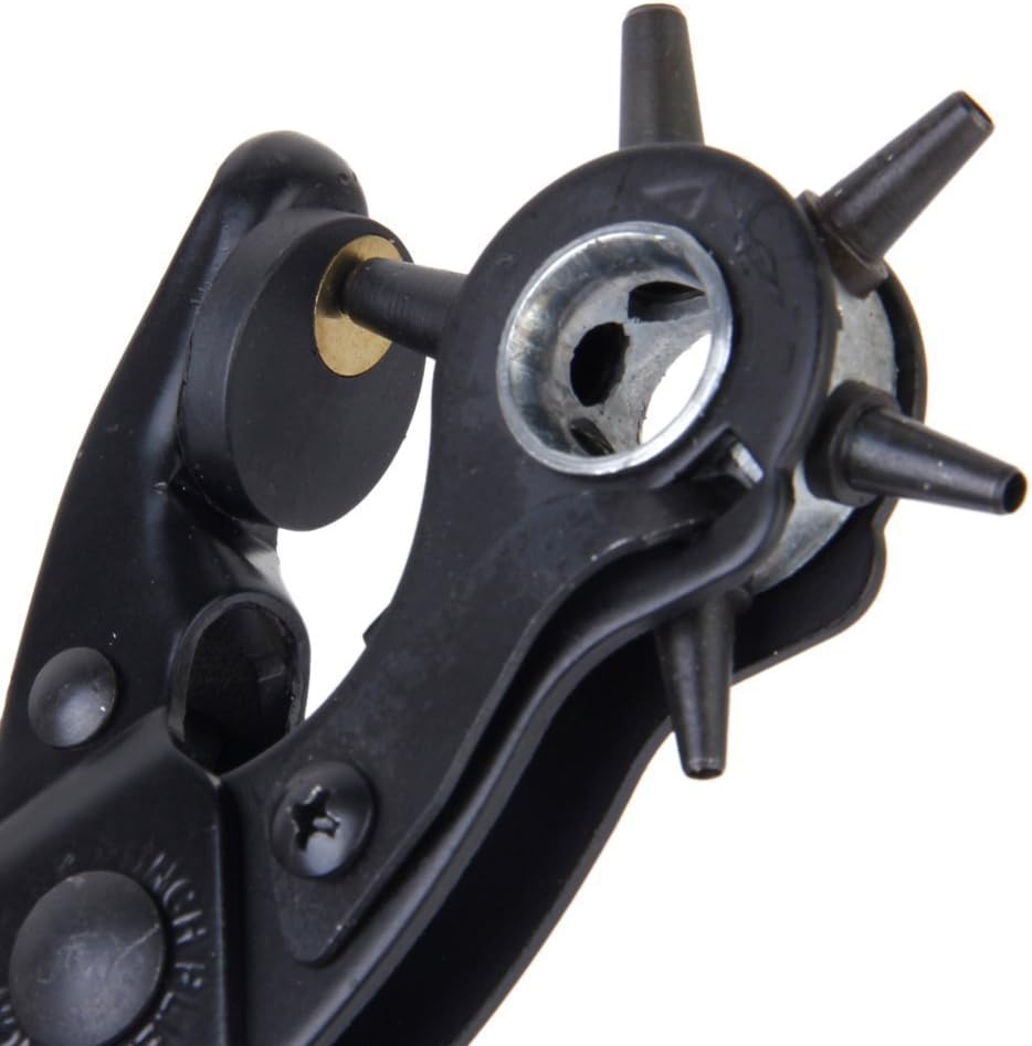 WoneNice Belt Hole Puncher for Leather, Saddle, Watch Strap, Shoe, Plastic, Rubber, Canvas, Cardboard, Saddles, Fabric, Paper, etc - - 