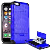 iPhone 6s Plus Case, Smuggler Pocket Stash Case BLUE for iPhone 6s Plus and iPhone 6 Plus with Dual Layer and TPU Shock Absorb Designed Cushion and Wallet Stand with Pocket