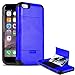 iPhone 6s Plus Case, Smuggler Pocket Stash Case BLUE for iPhone 6s Plus and iPhone 6 Plus with Dual Layer and TPU Shock Absorb Designed Cushion and Wallet Stand with Pocket