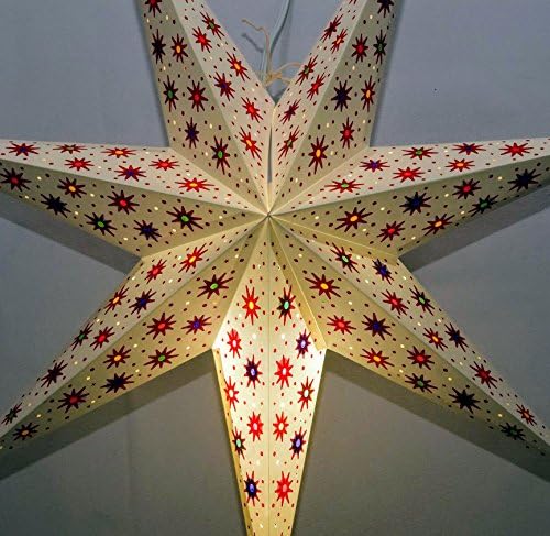 UMTA Fairy Twinkles 7 Point Paper Star Lantern (Red)