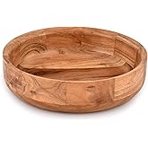 Kaizen Casa Wooden Round Shaped Serving Bowl for Fruit,Dessert Platter Tray Dish Kitchen Dining Fruit,Dessert,Snack