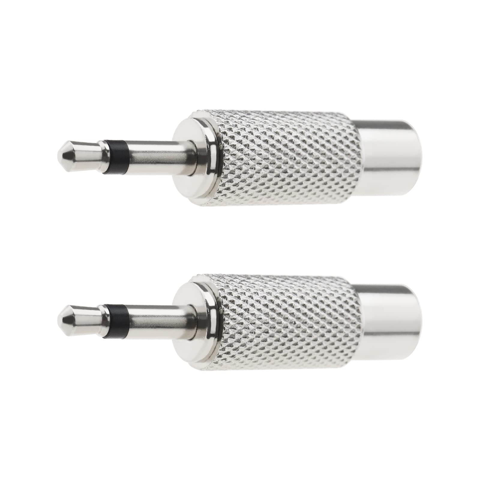 OTOTEC 2PCS 3.5mm Mono Male to RCA Phono Female Adapter Audio Adapter Nickel-plated Connector for Home Theater Application Camera Headphone Amplifier