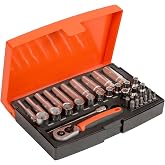 Bahco SL25L Socket &amp; Mechanical Set, Metric 1/4" Dynamic Drive, 37 Pieces | Durable socket, Secure fit, Torque transfer, Faster repairs