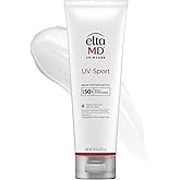 EltaMD UV Sport Sunscreen Lotion, SPF 50 Body Sunscreen, Water and Sweat Resistant, Oil-Free, Zinc Oxide Formula, 8 oz Tube