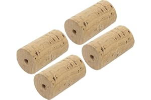 Crovakeu 4pcs Natural Cork Headjoint Plugs - Flute Cork Replacement Set for Flute & Wind Instrument Repair and Maintenance Su