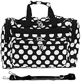 World Traveler 81T16-635 Duffle Bag, One Size, Black White Dot II