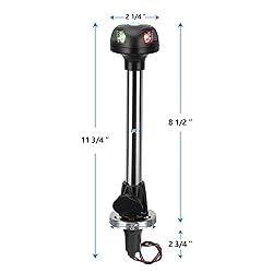 MARINE SYSTEM LED Bi-Color Navigation Bow Light Red