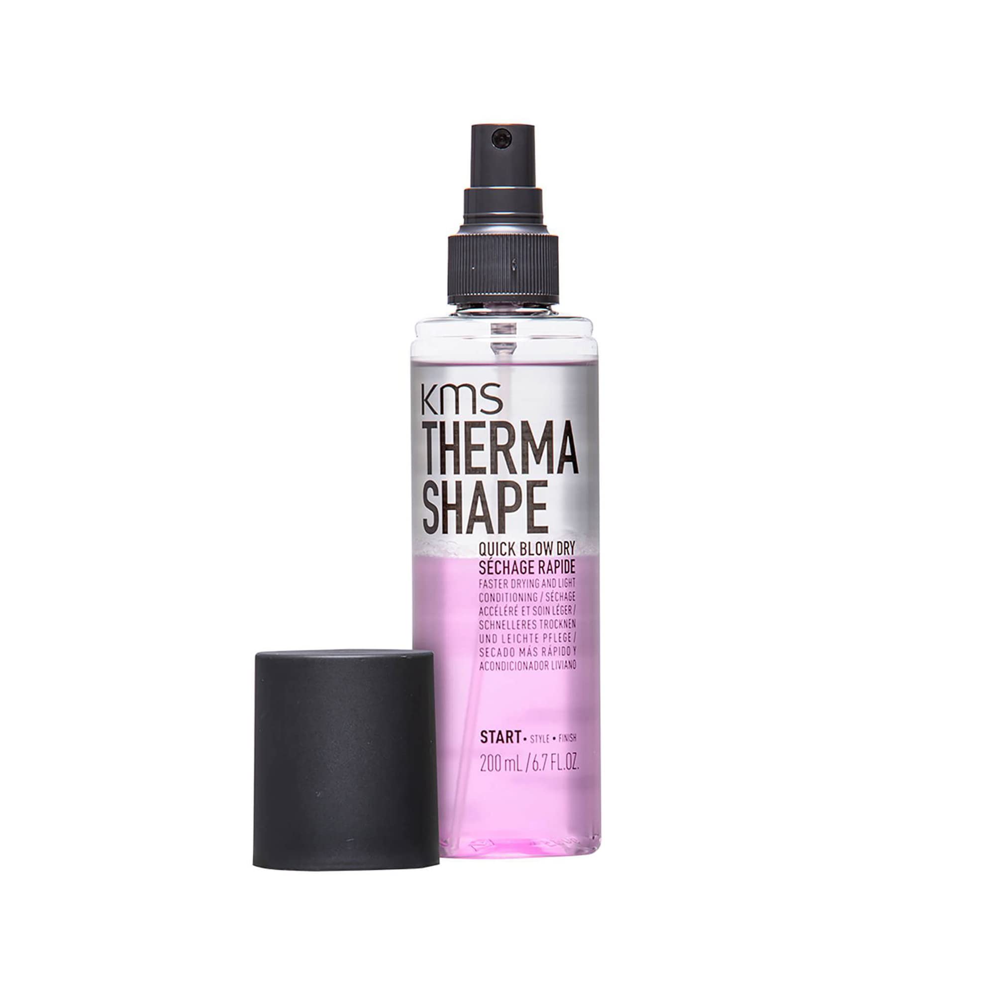 KMS ThermaShape Quick Blow Dry Spray, For All Hair Types, Speeds Blow-Dry & Heat Protection, Vegan & PETA Approved, 200ml