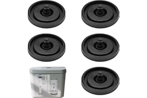 Yitexin 5 Pieces Toilet Fill Valve Seal Replacement, Black Toilet Tank Fill Valve Gasket Compatible with 200/400/747 Models, 