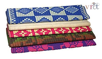 Vrct Plastic Mat/Chataee/Chataai, for Home, Kids Play, Living Room, Garden, Bedroom Floor: Single Bed Size(Random Colour, 4X6ft Pack of 1)