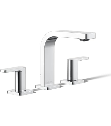 Kohler K-23484-4K-CP Parallel Widespread Bathroom Sink Faucet, 1.0
