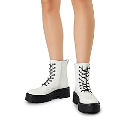 DREAM PAIRS Women's Platform Combat Ankle Boots