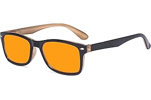 Eyekepper Blue Light Glasses with Orange Tinted Filter Lens for Nighttime Sleeping Women Men - Blocking UV Rays Computer Read