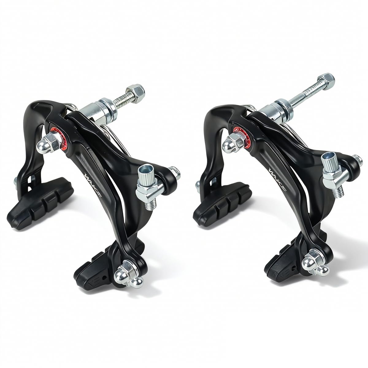 CYSKY Bike Brake, Bicycle C-Type Brakes Calipers, Aluminum Alloy Front & Rear Side Pull, Long Arm Pliers Brake Set for Road Bike, Folding Bike (Black)