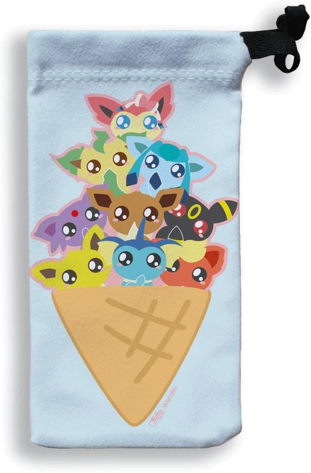 Phone Case For Smartphone (17x9) Pokemon Chibi Kawaii by EEVEELUTION Fluffy Chamalow – Made in France – Chamalow Ice Cream Shop