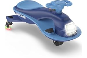 Gotrax WG1 Electric Wiggle Car for Kids, 12V Big Battery up to 120Min Playtime, Music Speaker &Rear Flash Wheels, Battery Display & Easy Assembly w/Pedal Throttle, Crazy Cart Gift for Ages 3+, 132Lbs