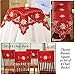 Christmas Embroidered Holiday Linens, Red, Runner