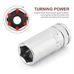 CASOMAN 13PCS 1/4"Drive Mid-Length Socket