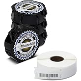 OfficeSmartLabels 1/2 x 1-7/8 inch Multipurpose/Library Barcode Labels, Compatible with 30346 (4 Rolls / 600 Labels Per Roll)