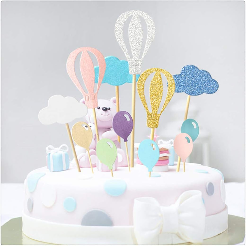 Yingwei Vwh Fete Danniversaire Accessoires De Cuisson Decoration De Gateau Montgolfiere Nuages Decoratif Drapeau Carte Plug In Decorations Et Accessoires De Fete Pour Enfants Decorations Pasaportemascota Com