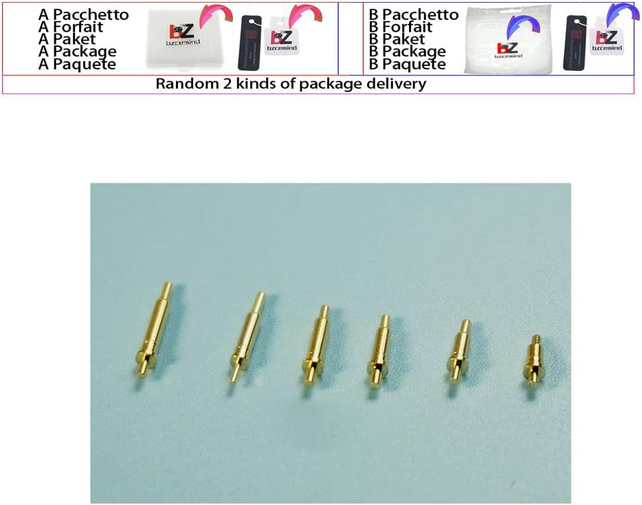 bzcemind 10pcs Spring Load Pogo Pin Connector Height 4.5 5 5.5 6 6.5 7 7.5 8 8.5 9 10 10.5 11 12 12.5 13 14 16.5 mm Through Hole Flange,PGTH650