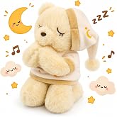 Prayer Teddy Bear Plush Toy- Singing Now I Lay Me Down To Sleep Stuffy Gift | Musical Kneeling Teddy Bear Stuffed Animal, Baptism Gifts Jesus Plush Precious Moments Doll Party for Kids Boys Girls