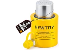 NEWTRY 30 ton Hydraulic Ram Jack Cylinder Short Type 2” Stroke Porta Power Ram Industrial Lifting Jack Retract Automatically for Shipping Building Construction