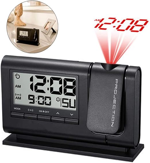 Proyección del Reloj Despertador Digital Pantalla Grande 24 Horas ...