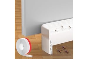 CYZARIZE Door Draft Stopper, Door Sweep for Bottom of Door, Weather Stripping Door Seal, Under Door Draft Stopper for Exterior & Interior Doors, Under Door Gap Filler Soundproof/Insulator (White, 39inch)