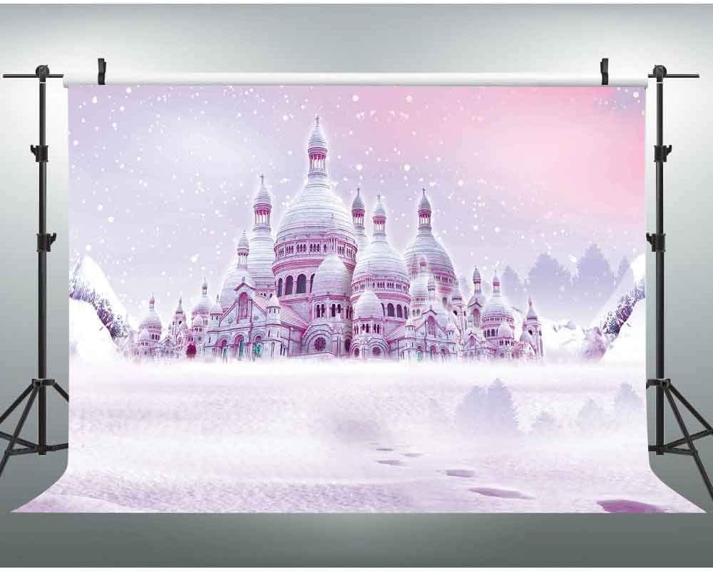 VVM Fantasy Castle Backdrop Frozen Paradise Party Photography Backdrop Newborn Baby Lover Wedding Photo Studio Props 7x5Ft GEVV352