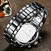 Men's Watches Luxury Diamonds Sports Casual Dress Business Watch Quartz Analog Waterproof Chronograph Date Wristwatch Stainless Steel Band Black Color